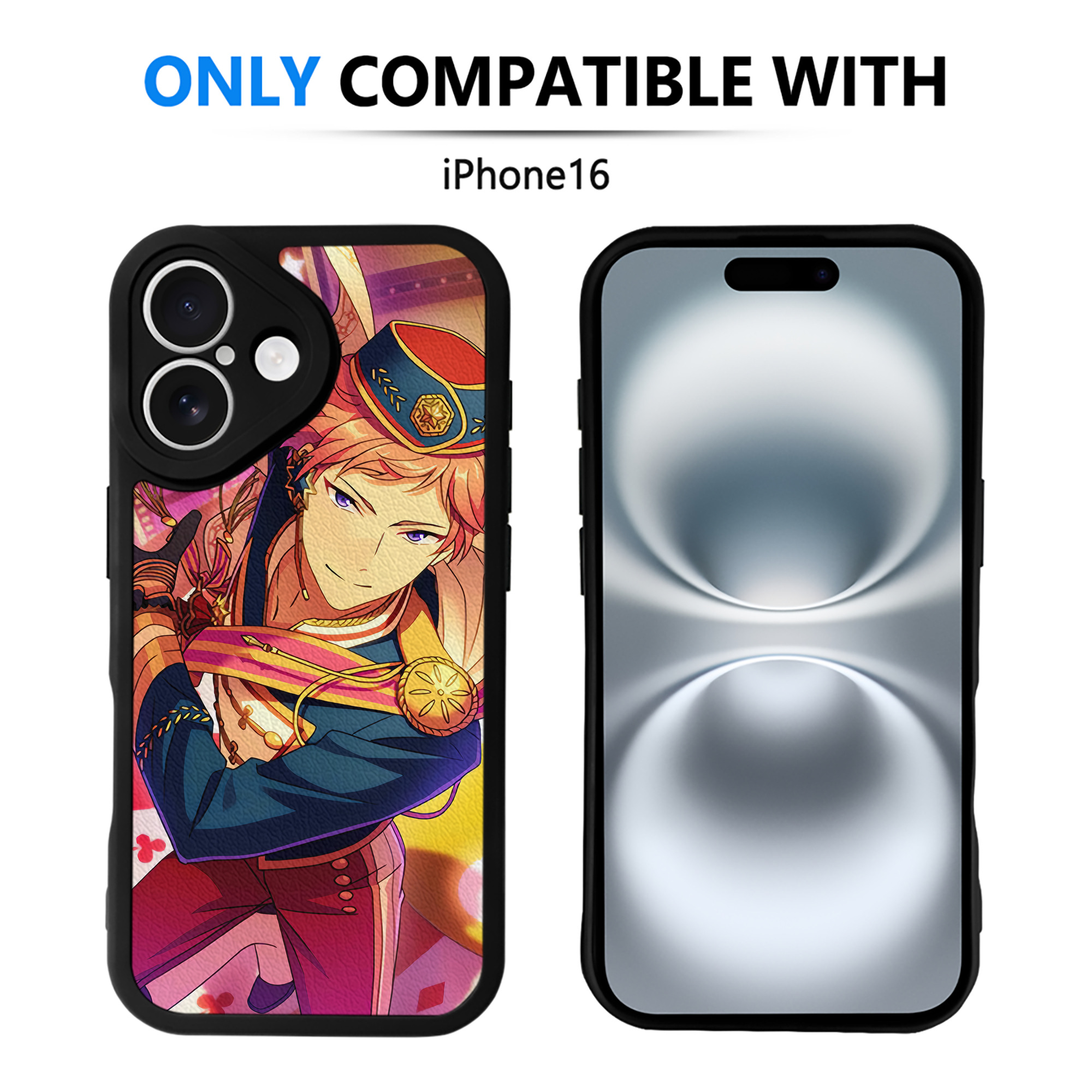 （画像用） あんさんぶるスターズ! Ensemble Stars 【iPhone 16シリーズ対応】シリコンスマホケース（レザー調） 材質：シリコン
